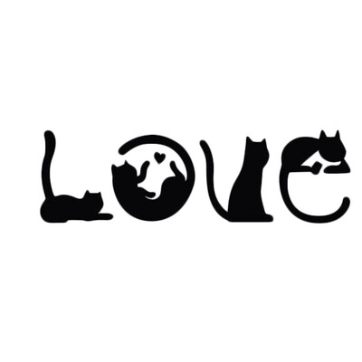 

Fashion Cats Spell LOVE Cute Pet Car Stickers