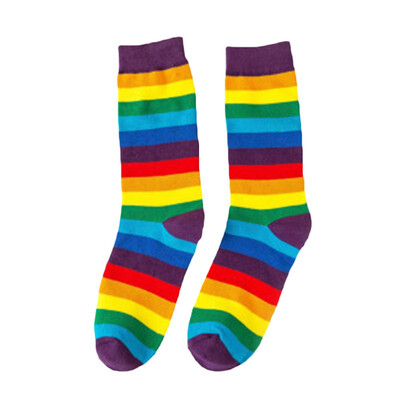 

Creative Fashion Japanese Harajuku Tide Socks Prepy Style Striped Rainbow Funny Socks Women Cotton Hip Hop Socks