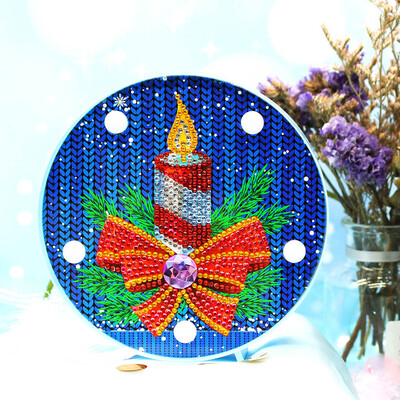 

Tailored DIY Diamond Painting LED Lamp Full Diamond Christmas Style Lamp Home Decoration