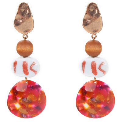 

Earring Exaggeration Charm Fashion Boho Beads Dangle Drop Acrylic Earrings Jewelry New
