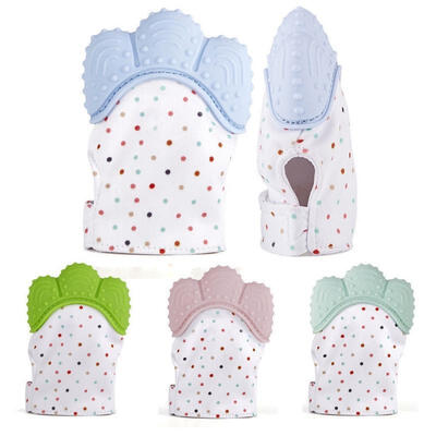 

Silicone Baby Mitt Teething Mitten Teething Glove Candy Wrapper Sound Teether
