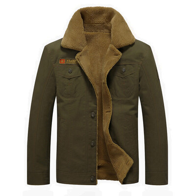 

Gobestart Fashion Mens Autumn Winter Warm Casual Pocket Button Thermal Jacket Top Coat