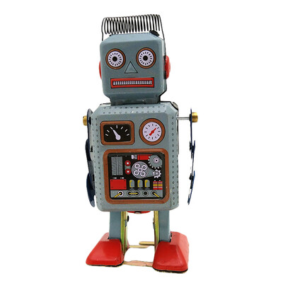 

YIWULATinplate Nostalgic Clockwork Chain Toy Photography Prop Robot Doll MS294