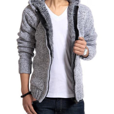 

Mens Winter Warm Thickening Hooded Coats Zip Up Sweater Jackects Outwear Coats