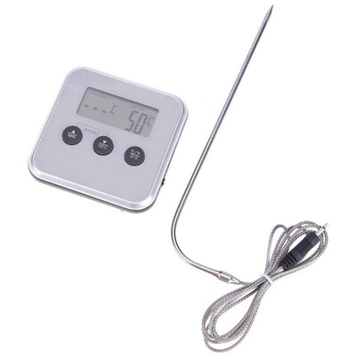 

Electric Digital Display Microwave Oven Barbecue Temperature Humidity Battery ABS Measurer