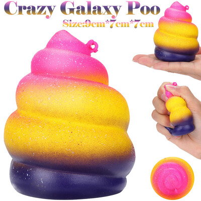 

YIWULA9cm Crazy Galaxy Poo Slow Rising Squeeze Scented Stress Relieve Silly Toy Decor