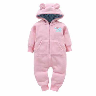 

Newborn Infant Baby Clothes Autumn Winter Fleece Jumpsuit Girls Boys Romper Hooded Jumpsuit Bear Baby Bebe Menino Macacao