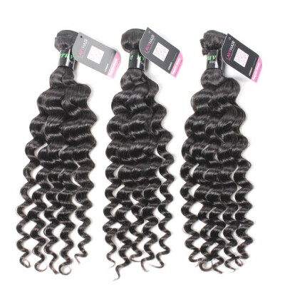 

Superior Grade mix 3 or 4 bundles Brazilian Deep wave Virgin Human Hair Extensions