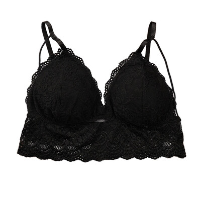 

Women Sexy Lace Deep V Push Up Bra Seamless Hollow Out Wire Free Ajustable Strap Padded Bralette Bras for Women BH New Underwear