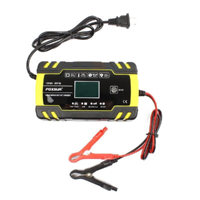 

12V 24V Pulse Repairing Charger with LCD Display Motorcycle & Car Battery Charger AGM GEL WET Lead Acid Battery Charger