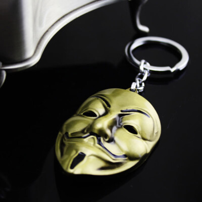 

Metal Keychain Ring Ornament High Quality Keychain Mask 2019 Hot Sale Vendetta Key Ring Alloy