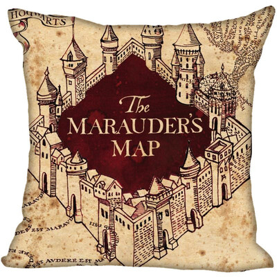 

Harry Potter Pillow Cover Bedroom Home Office Decorative Pillowcase Square Zipper Pillow Cases Satin Fabric No Fade