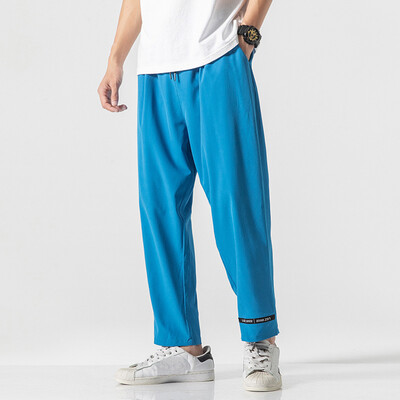 

Gobestart Mens Summer Casual Fashion Loose Pure Color Outdoors Sport Ankle-Length Pants