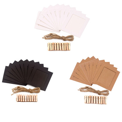 

10pcs Paper Photo DIY Wall String Wooden Clip Picture Hanging Album Frame Party Decorations