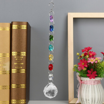 

Toponeto 1PC DIY Bohemian Clear Crystal Ball Prisms Pendant Hanging Wedding Decor Gift