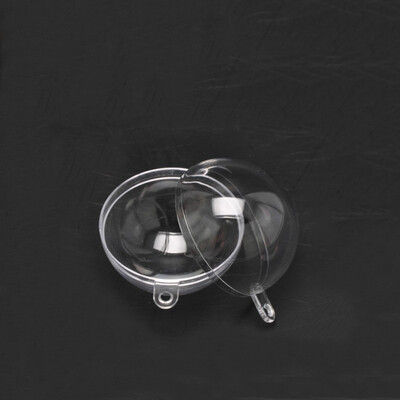 

5 PC SET Transparent Storage Box Hanging Holiday Heart Round Decor Gift Diameter 6cm Wedding Decoration