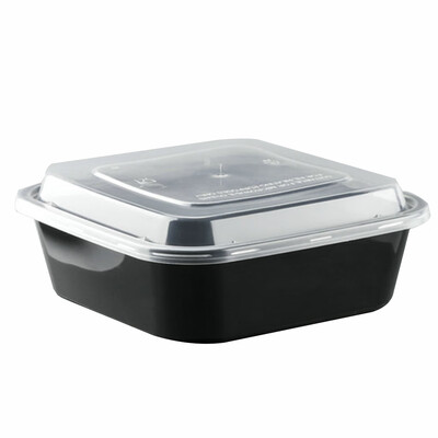 

30pcs 450ml-1000ml RoundSquare Shaped Disposable PP Food Container Transparent Lid Lunch Box -20℃-120℃