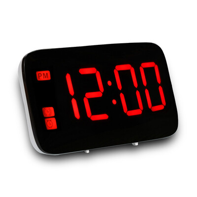 

Gobestart Large LED Digital Alarm Snooze Clock Voice Control Time Display 5in Screen