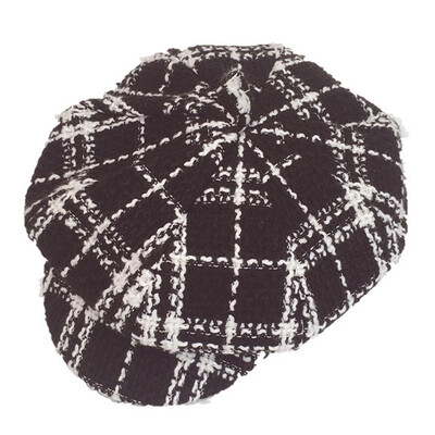 

Spring Hats For Children Cotton Plaid Baby Girl Hat England Vintage Kids Beret Hat Infant Baby Accessories 1 PCS