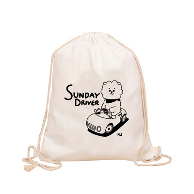

CAR-TOBBY New Fashion Kpop BTS Top Fashion Unisex Canvas Drawstring Beam Port Backpack Shopping Bag Travel Bag