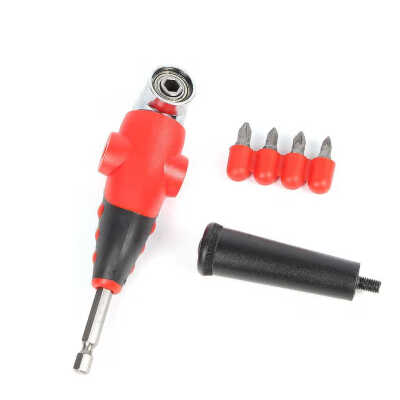 

105 Degrees Adjustable Right Angle Screwdriver Adapter Set Screwdriver Bits Combination Kits for Electric Drill Tool