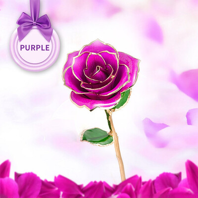 

Gobestart 1PCS 24K Gold Dipped Real Rose Plated Flower Golden Birthday Wedding Decor