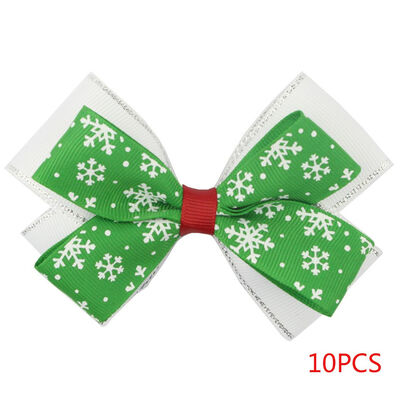 

10PCS Adorable Hairpins Girls Christmas Gift Hair Accessories Hair Bowknot Kids Headdress Hair Clip