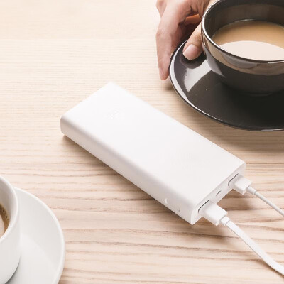 

Xiaomi 2C Powerbank Backup Battery Polymer Power Dual USB Output Fast Quick Charge 30 Power Bank 20000 mAH