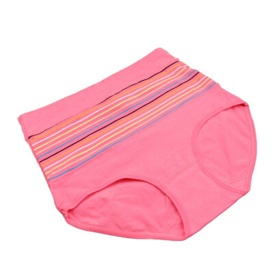 

High Waist lady Underwear Striped Cotton Knickers Female Panties Ropa Interior Femenina Women Panties