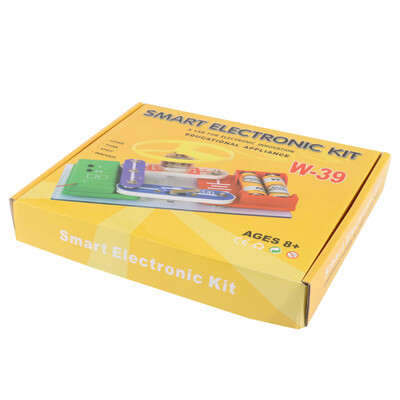 

Siaonvr Flying Saucer Light FM Smart DIY Electronics Kit Blocks Science Educational Toy
