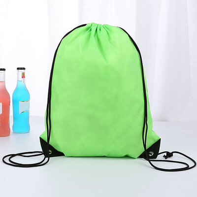 

1Pcs Solid Color Drawstring Tote Bag Cinch Gym Bags Storage Backpack Kids School Travel Bag