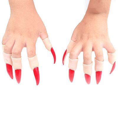 

10pcsset Witch Fingernail Claws Halloween Masquerade Finger Nails Trick Props For Cosplay Costume Party