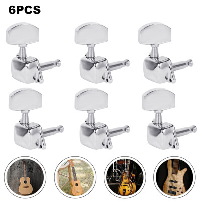 

6Pcs 6mm Chrome Inline Guitar String Tuning Pegs Tuners Machine Head