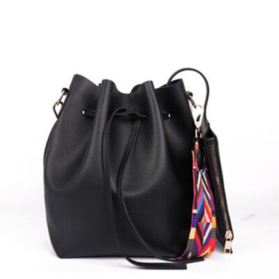 

2019 New Fashion Colorful Strap Bucket Bag Women High Quality Pu Leather Shoulder Bag Brand Desinger Ladies Crossbody Bags