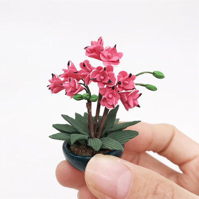 

Tailored Mini Dollhouse Miniature Green Plant Flower in Pot Fairy Garden Accessory