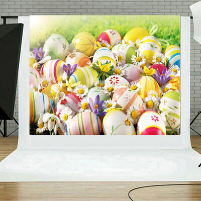 

Toponeto Easter Day Theme Vinyl Photography Backdrop Custom Photo Background Props