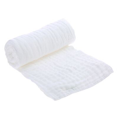 

Baby Bath Towel Blanket Swaddle 100 Muslin Cotton Super Soft Water Absorbent For Babys Delicate Skin 6 Layer 41 41 inches Whit