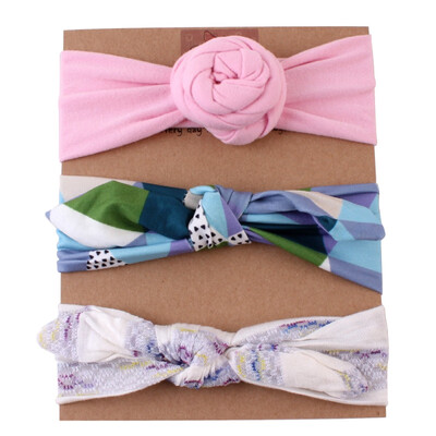 

3Pcs Baby Headwear Girls Cute Floral Bowknot Design Headband Headwear Apparel Photography