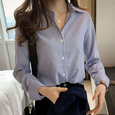 

Women Blouse Turndown Collar Long Sleeve Fashion 2019 Autumn Lady Blouses Autumn Winter OL Shirt Korean Clothes Roupas Femininas