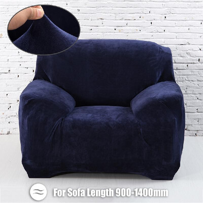

Winter Warm Sofa Cover Solid Color Plush Sofa Slipcover Full Cover All-inclusive Elastic Sofa Protector Washable