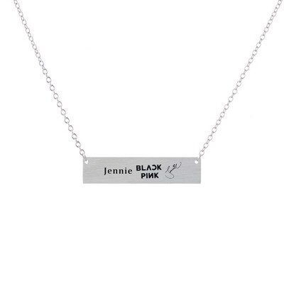 

Kpop Blackpink Necklace Lisa Jennie Jisoo Rose Pendant Chokers Jewelry Gifts for Women Girls