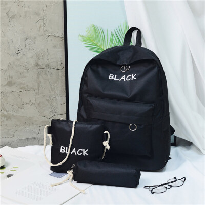 

Tailored Student Bag Junior High School Student Cute Backpack Bag School Bag 3Pcs