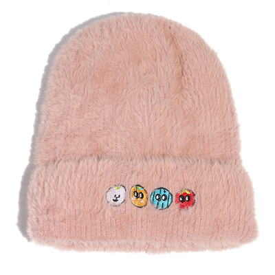 

Womens woolen hat autumn&winter knitting hat Korean version velvet thickened cap Japanese fresh student warm hat