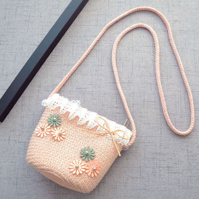 

Handmade Rattan Woven Shoulder Bags PU Leather Straps Bow Hasp Holiday Beach Crossbody Bag Messengers Handbag