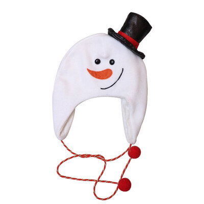

Cute Cartoon Christmas Cap Santa Claus Snowman Elk Pattern for Kids Unisex Nice