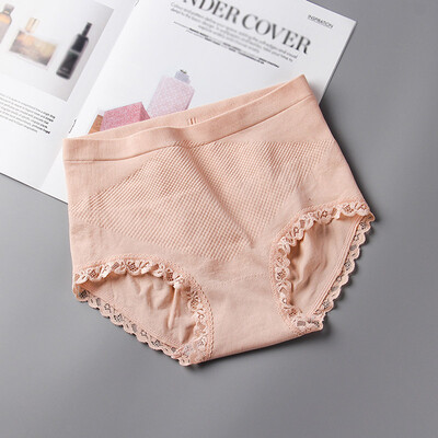 

Fashion New Honeycomb Warm Palace High Waist Solid Color Hip Seamless Ladies Briefs