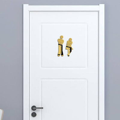 

JPGIF Toilet Room Sign Decorative Bathroom Sign For Hotel Bar Restaurant Mirror Wall