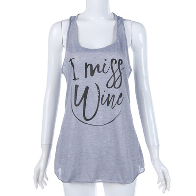 

Maternity Loose Solid Tank Tops for Pregnant Women I Miss Wine Funny Letter Printed Summer O-Neck Sleeveless Plus Size Thin Vest