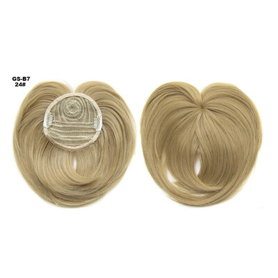 

Gobestart Women Silky Clip-On Hair Topper Wig Heat Resistant Fiber Wig Fashion Hair Wig