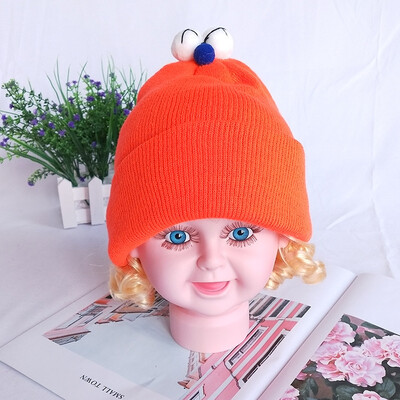 

Autumn baby hat Korean sesame eyes baby knitting hat cartoon hat warm hat for boys&girls cute Pullover hat